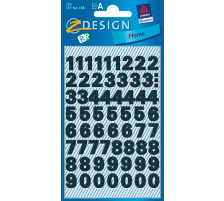 Z-DESIGN etters noir 9,5mm,Univers Medium 2 flls., 3781