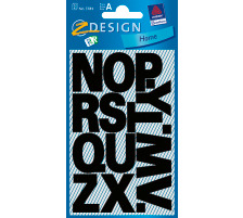 Z-DESIGN Letters noir 25mm, rsistante 2 pcs., 3784