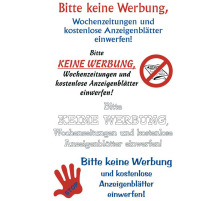 Z-DESIGN Sticker Home Keine Werbung 1 pcs., 59508