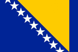 Drapeau de la Bosnie-Herz�govine 90 � 150 cm avec �illets