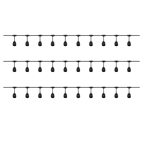 Leuchtenhalter fr 10 E27 Birnen, 6.5 Meter