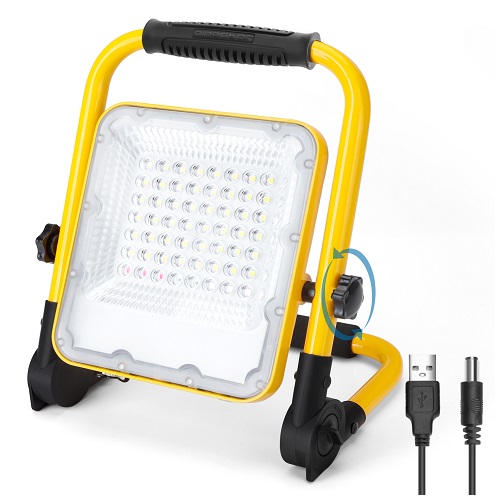 Mobiler LED-Strahler mit Akku und 4 Funktionen, 22x6x28cm, 30W, 1000 Lumen