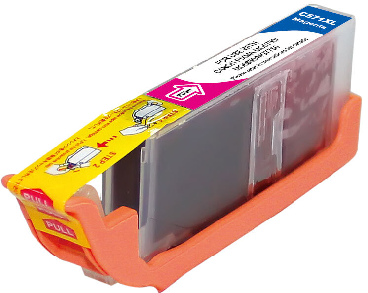 Tintenpatrone XL magenta, 12.2 ml. NEW! MIT CHIP, kompatibel zu Canon CLI-571MXL