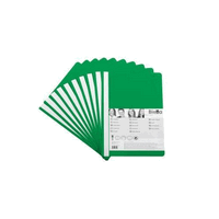 Biella dossier rapide vert en plastique, couverture transparente, A4, 10 pices