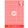 Etiquettes adhsives, A4, 70 x 50.8 mm, 1500 pcs. Disquettes 3,5".