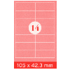 Selbstklebe-Etiketten, A4, 105 x 42.3 mm, 1400 Stk.