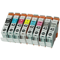 Set de 8 cartouches, 8x 13,4 ml. compatible avec Canon CLI-42PA