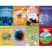 Set de cartes d`anniversaire, 11 pices, motif 025-032