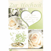 Hochzeitskarte mit Umschlag, einzeln in Cellophan verpackt