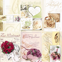 Set de cartes de mariage, 11 pices, motif 201-206