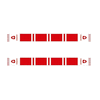 Chle Suisse en polyester brillant avec des franges rouges, 140 cm