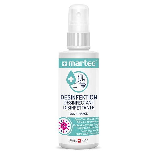 MARTEC 33027 Hand-Desinfektionsmittel 100ml Pumpspray, SWISS MADE