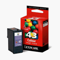 Cartouche d`encre original Lexmark Nr.43 HY color, ca. 550 pages