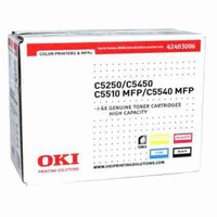 Rainbow Kit toner original Oki C, M, Y, BK,, 5000 pages