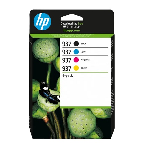 HP 6C400NE original Multipack Nr. 937 bk/c/m/y, 1450/800 Seiten