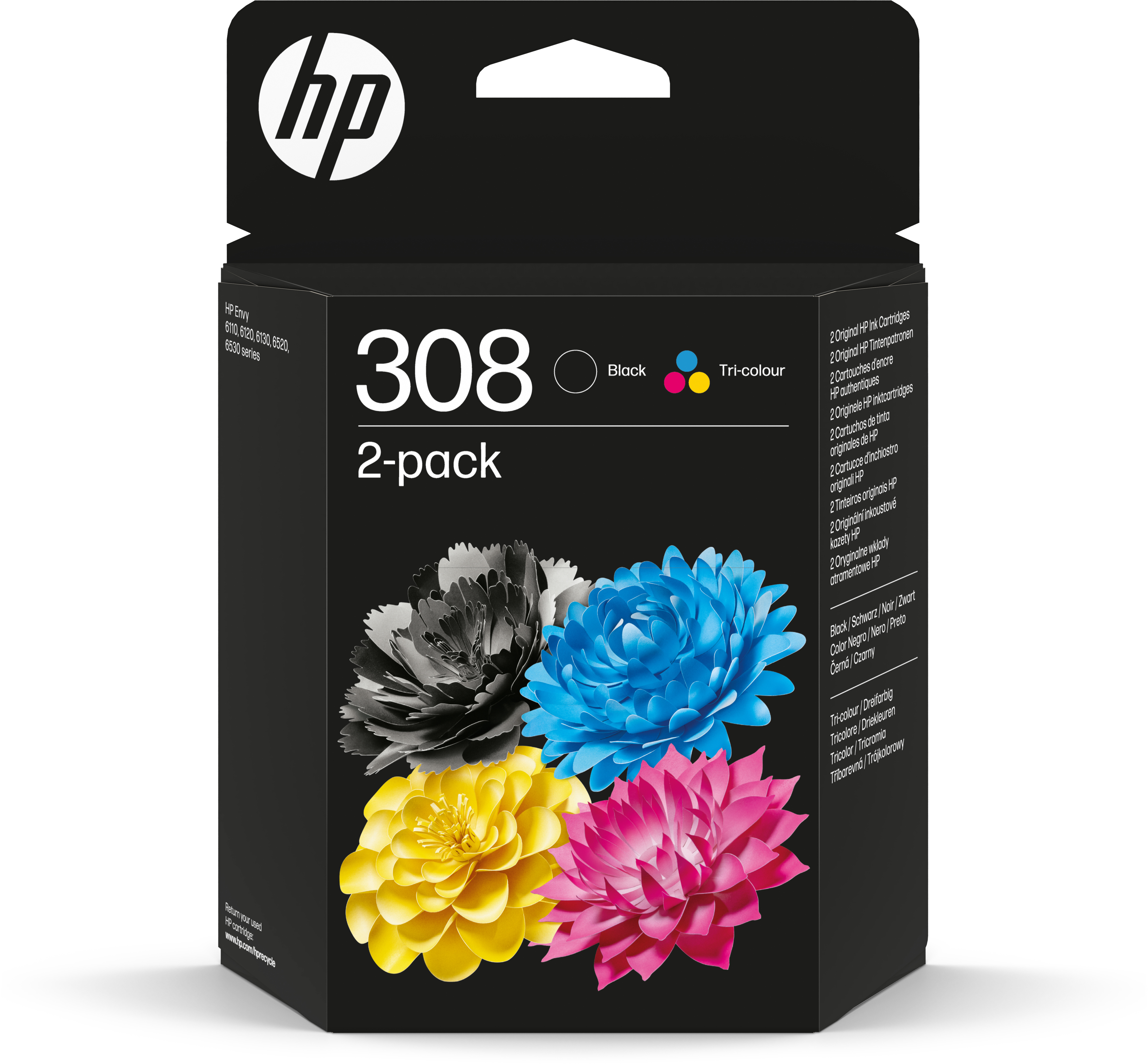 HP Combopack 308 Schwarz + Color  160/120 Seiten