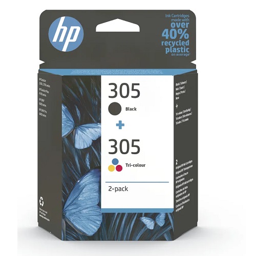 HP 6ZD17AE originales Tintenpatronenset Nr. 305 black/color, 120/100 Seiten