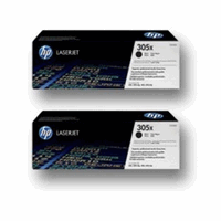 HP CE410XD deux cartouches toner originales no.305X noir, 2x 4000 pages