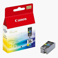 Cartouche d`encre original Canon CLI-36 tricolore, 12ml, 250 pages