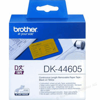 Original Brother PTouch DK-44605 Endlos-Etiketten 62mmx30.48m, gelb, Rolle