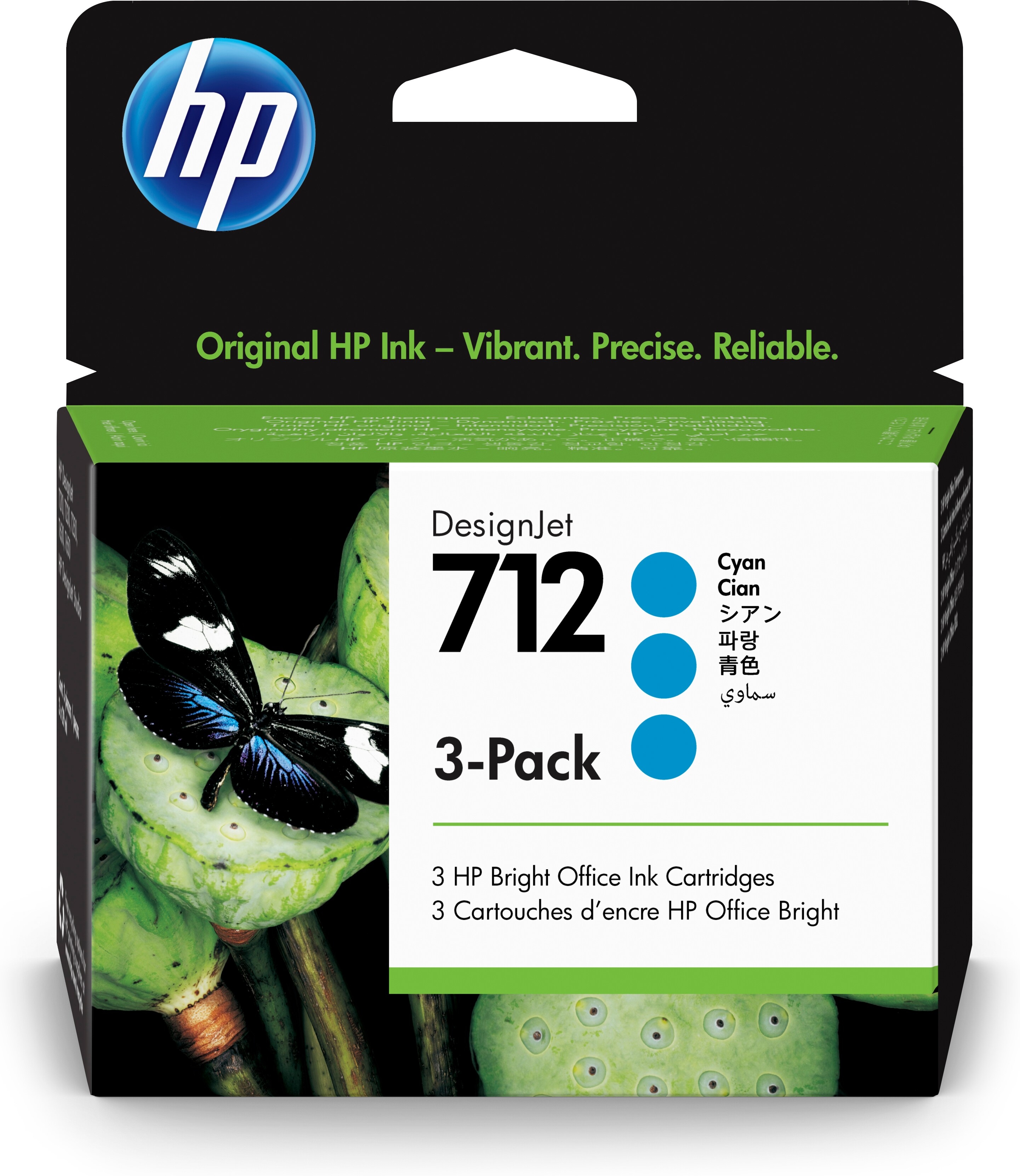 HP Tintenpatrone 712 Cyan 3ED77A  3x29ml Original
