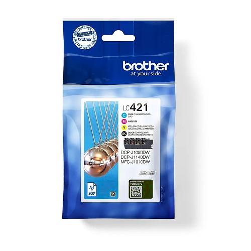 Brother LC-421VAL originales Valuepack, BKCMY, 4x200 Seiten