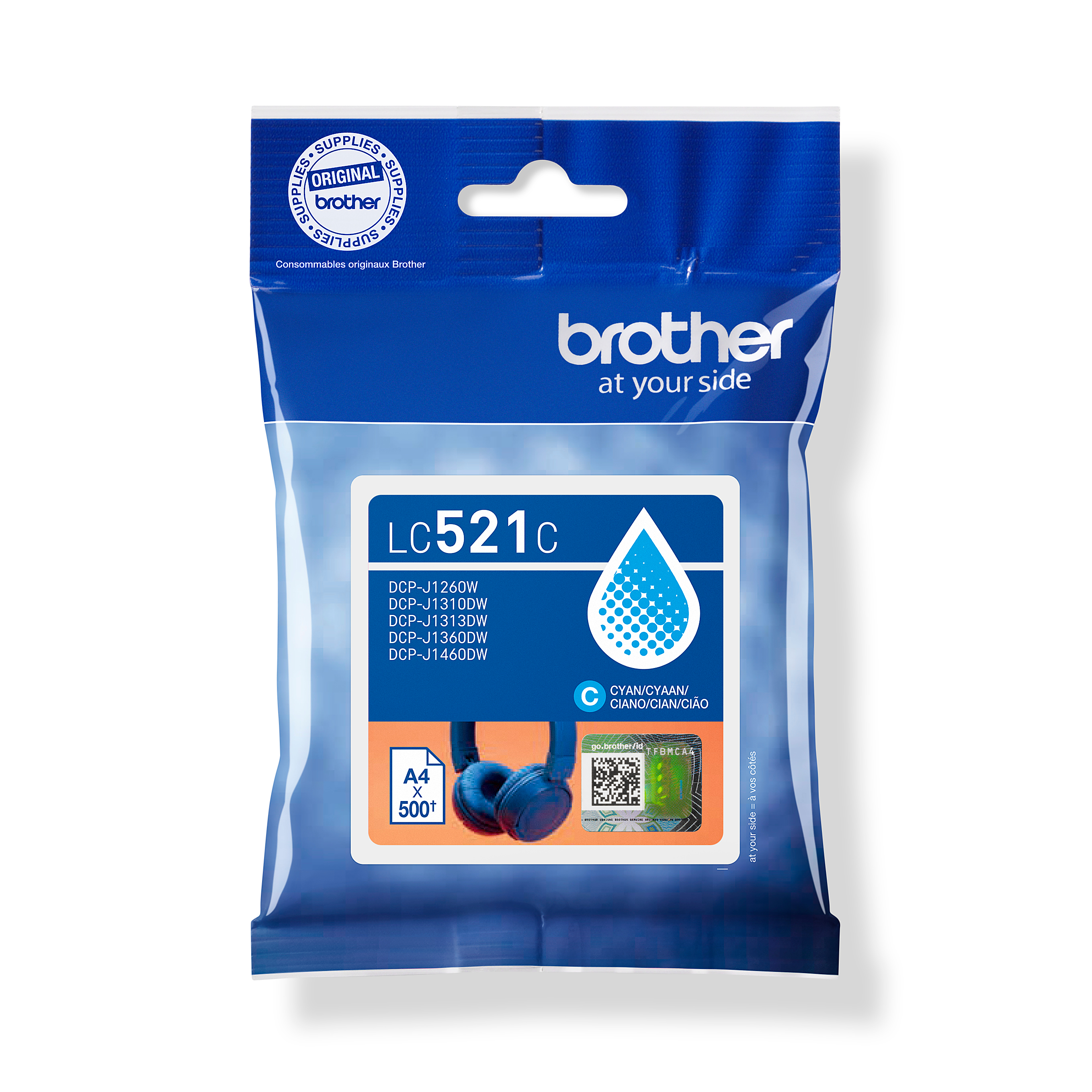 BROTHER cartouche encre originale LC-521C cyan 500 pages