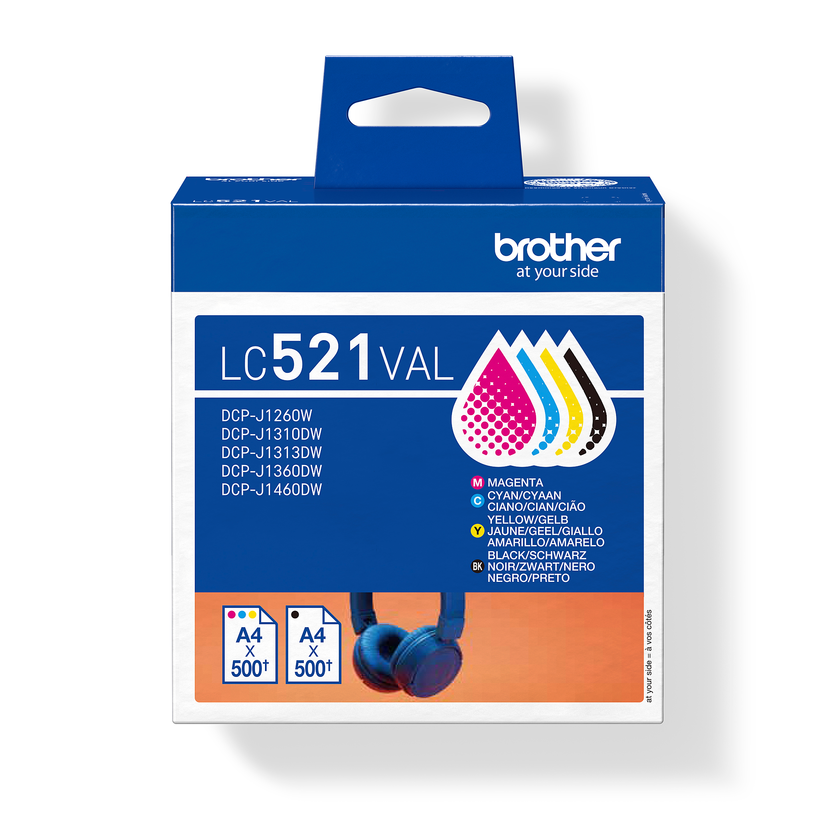 BROTHER pack original LC-521VAL CMYBK 4x500 pages