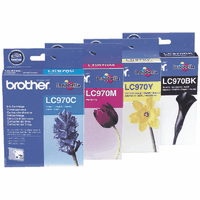 Original Brother Bundle LC-970VAL 4 Tintenpatronen CMYBK