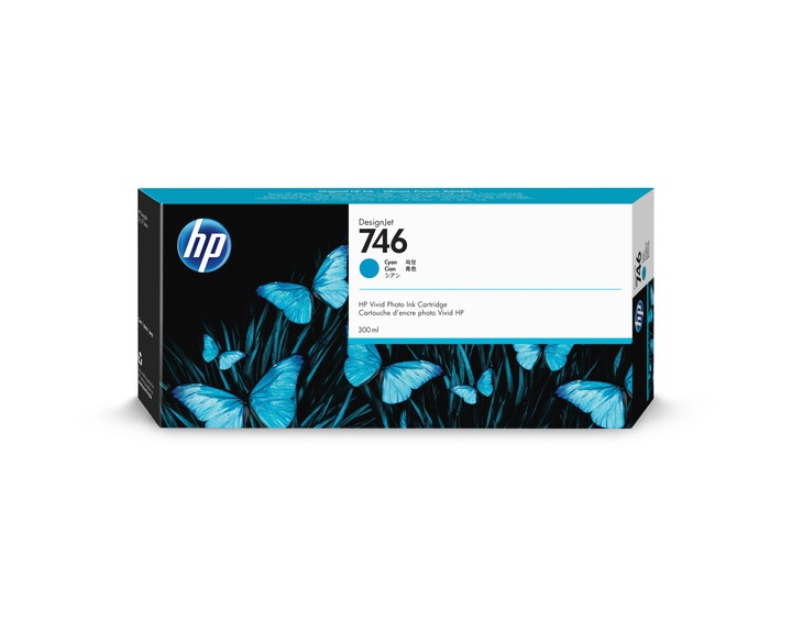 HP Tintenpatrone 746 cyan P2V80A 300 ml