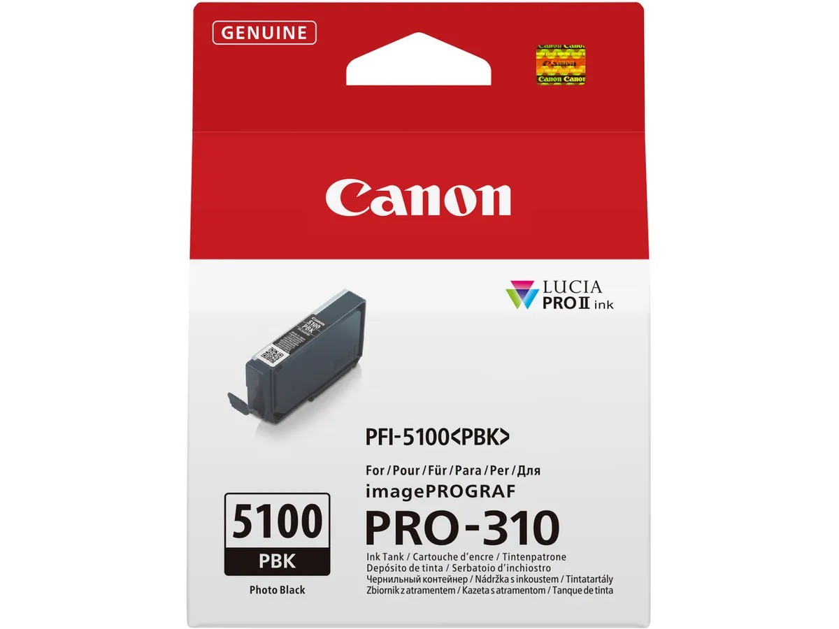 CANON Tintenpatrone photo schwarz PFI-5100PBK iPF PRO-310 14ml