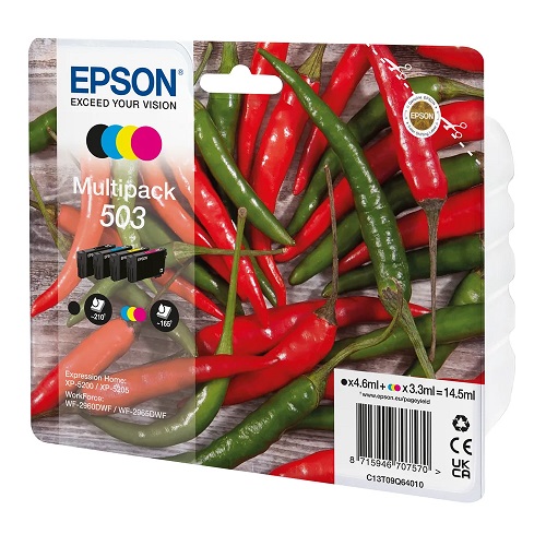 Epson T09Q64010 originale Tintenpatronenset Nr.503, 4.6/3.3ml, 210/165 Seiten