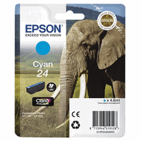 Original Epson Tintenpatrone Nr. 24 cyan, 4.6ml, 360 Seiten