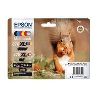 Multipack d`encre original Epson T379D40 XL BK/CMY/R/GY, 11.2/9.3/10.2/11.2 ml, 500/830 pages
