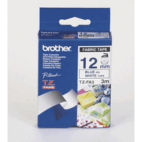 TZ-FA3, PTOUCH bande textile bleu/blanc, 12mm longueur: 3m