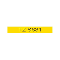 TZ-S631, PTOUCH bande, strong/adhersiv noir/jaune, 12 mm
