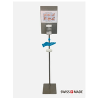 Colonne de dsinfection en acier inoxydable avec distributeur automatique  hauteur rglable