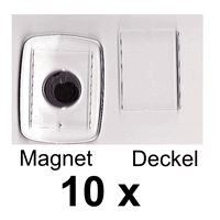 Pack de 10 cadres photo miniature rectangulaire en plexi avec mant, ca. 3x4cm